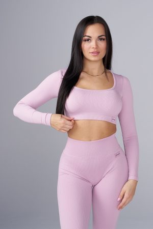 W449 RIBBED SEAMLESS LONGSLEEVE CROP