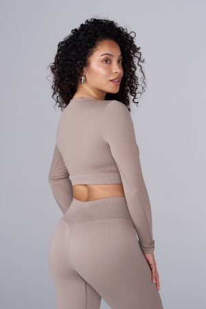 W449 RIBBED SEAMLESS LONGSLEEVE CROP