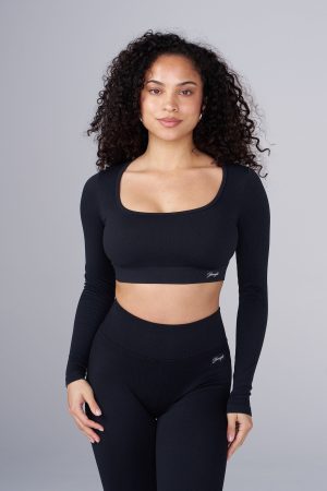 W449 RIBBED SEAMLESS LONGSLEEVE CROP
