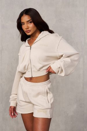 W548 REBEL CROP ZIP UP HOODIE