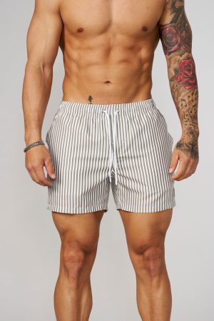 1056 – STRIPED SWIM SHORTS