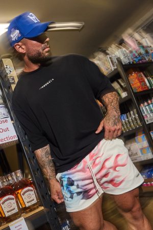 1111 –  Skulls & Roses Reversible Shorts