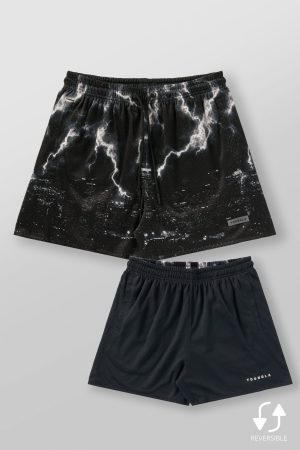 1111 –  Skulls & Roses Reversible Shorts