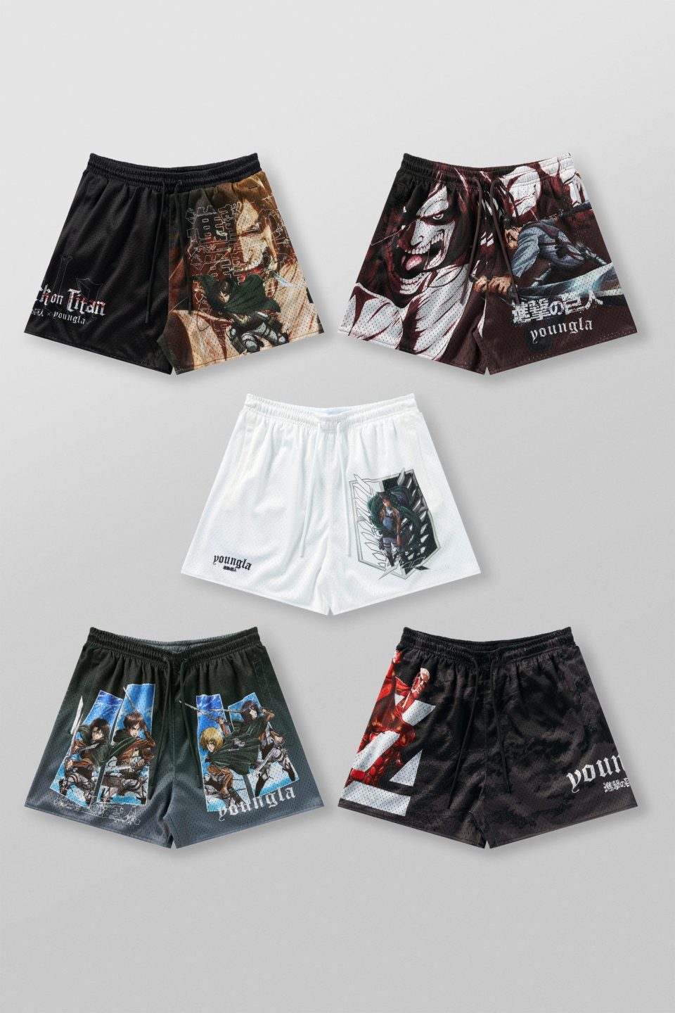 1126 - AOT? X YLA MESH SHORTS