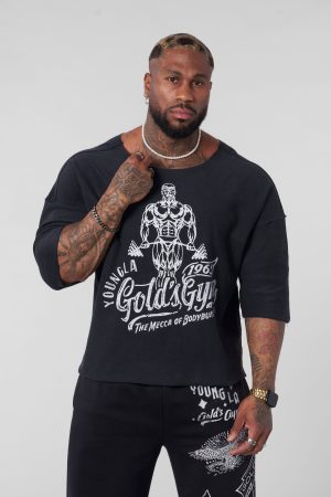 5021 – GOLDS GYM WIDE NECK TERRY TEE
