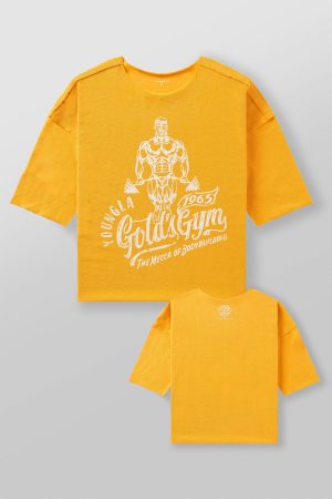 5021 – GOLDS GYM WIDE NECK TERRY TEE