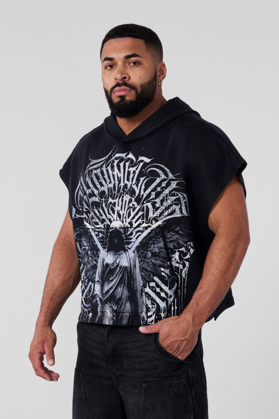 5045 - ANGEL CUT-OFF HOODIES