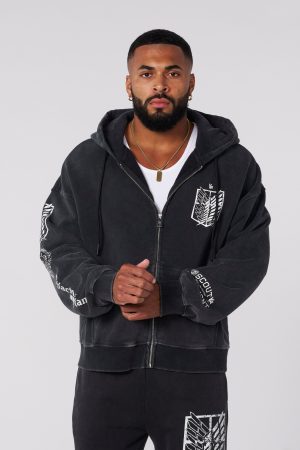 5138 – AOT?  x YLA Zip-Up Hoodies