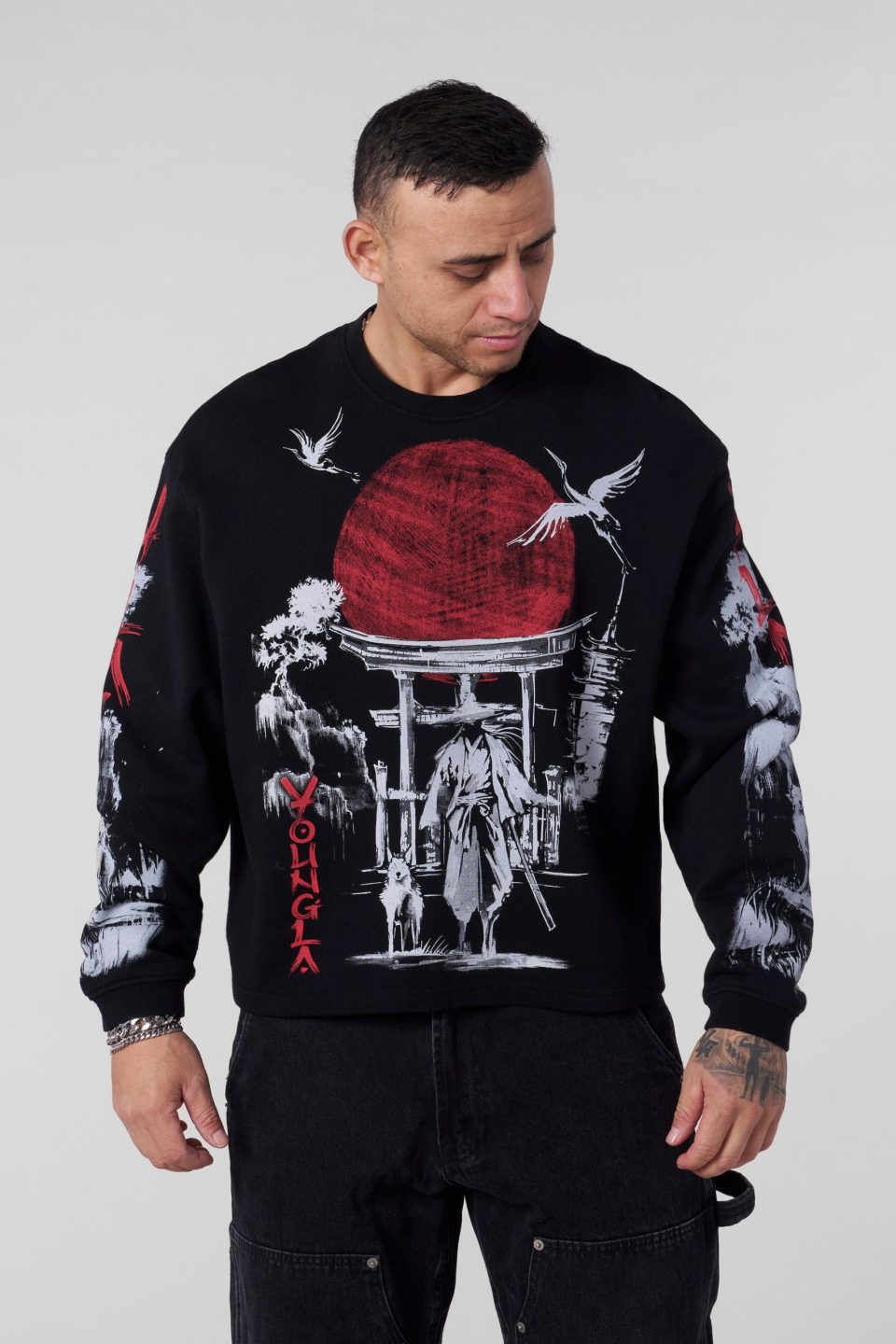 8022 - SAMURAI SHADOW CREWNECK
