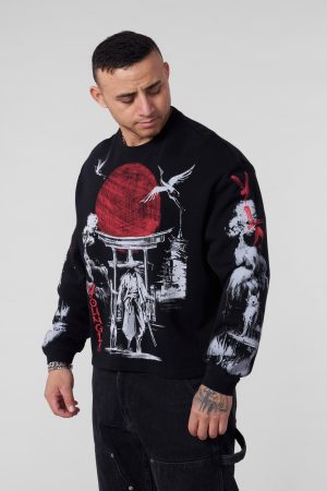 8022 – SAMURAI SHADOW CREWNECK