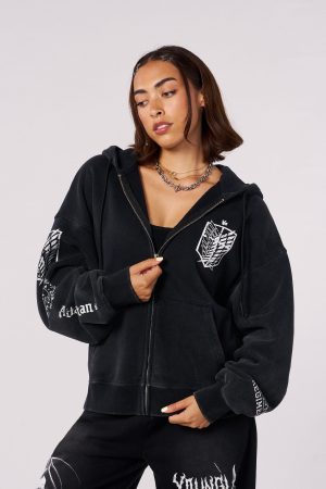 5138 – AOT?  x YLA Zip-Up Hoodies