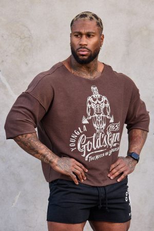 5021 – GOLDS GYM WIDE NECK TERRY TEE