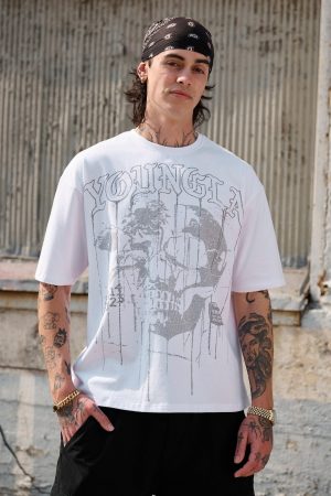 4116 – FLORAL SKULL TEES